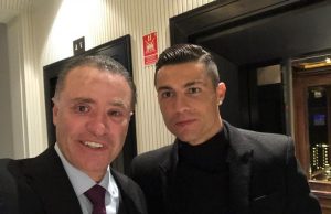 Quirino Ordaz se encuentra con Cristiano Ronaldo en España
