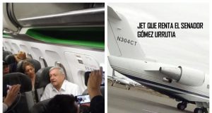 Mientras AMLO usa vuelos comerciales, Gómez Urrutia vuela al estilo “fifí”