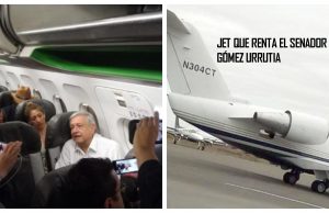 Mientras AMLO usa vuelos comerciales, Gómez Urrutia vuela al estilo “fifí”