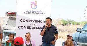 Trabaja Amarildo Bárcenas a favor de los comerciantes de Pedro Escobedo