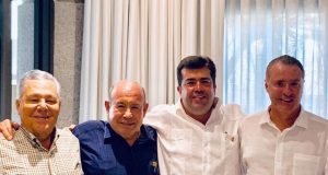 Se reúne Pedro Haces con Quirino Ordaz y exgobernadores Juan Millán y Chuy Aguilar