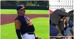 Mientras la policía federal se amotina; él juega béisbol