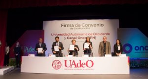 Firma UAdeO convenio con canal Canal Once