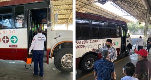 Toman medidas en el transporte público por COVID-19