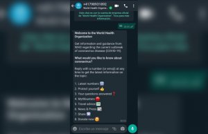 OMS resuelve dudas de COVID-19 vía WhatsApp