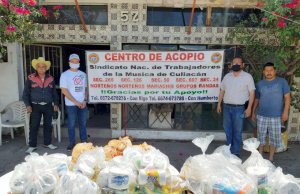 Apoyan a músicos de Culiacán y Guamúchil con despensas; están en crisis por el coronavirus