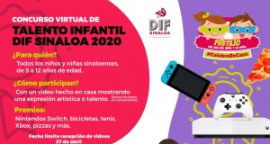 Con un concurso virtual de talento festejará DIF Sinaloa el Día del niño y la niña