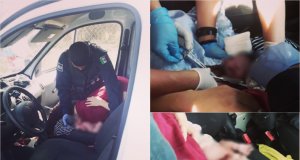 Bebé a bordo… Nace en el auto de sus padres, con ayuda de un policía