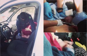 Bebé a bordo… Nace en el auto de sus padres, con ayuda de un policía
