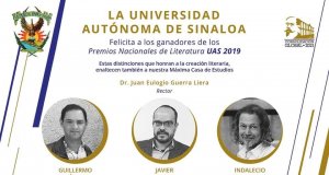 Anuncia UAS a ganadores de los Premios Nacionales de Literatura 2019