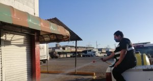 Sanitizan el Mercado de Abastos en Culiacán