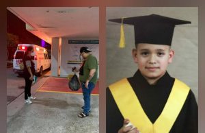 Con el apoyo de policías Daniel logró llegar al hospital