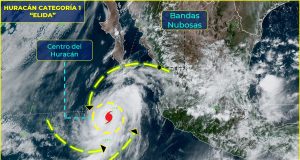 Elida es huracán categoría 1, pero se aleja de las costas mexicanas