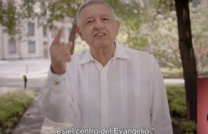 Ordena el INE a AMLO retirar anuncio por citar al Papa