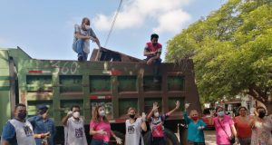 En colonias populares de Culiacán el Partido Sinaloense aplica FumiPAS, descacharrización, sanitización y entrega de cubrebocas