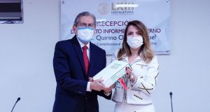 Quirino envía al Congreso del Estado su Cuarto Informe de Gobierno