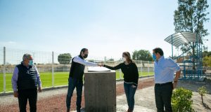 Entrega Pancho Domínguez infraestructura educativa en la UTSJR