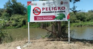 Ante presencia de cocodrilos, piden a ciudadanos no entrar al río en Tepuchito