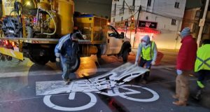 Garantiza balizado de cruces en Toluca la seguridad de Ciclistas.