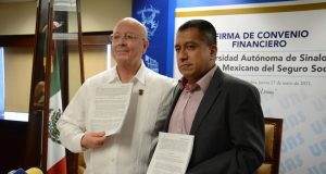 Signan UAS y el IMSS convenio financiero para normalizar situación de 550 trabajadores universitarios