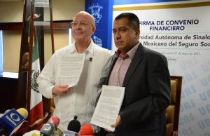 Signan UAS y el IMSS convenio financiero para normalizar situación de 550 trabajadores universitarios