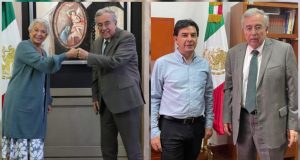 Rocha Moya se reúne con Olga Sánchez Cordero y con Jesús Ramírez
