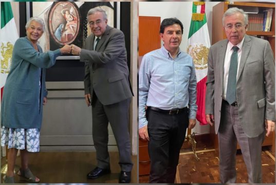 Rocha Moya se reúne con Olga Sánchez Cordero y con Jesús Ramírez