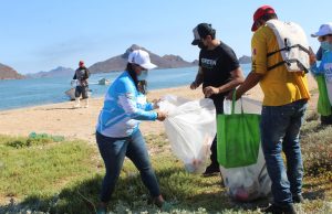 Autoridades y voluntarios realizan limpieza en islas de Navachiste