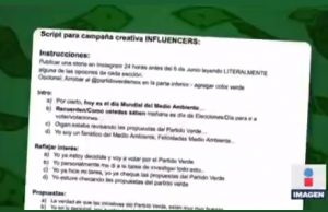 Este es el guión que “influencers” usaron para promocionar al Partido Verde