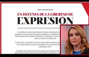 Rechazan medios amenazas del CJNG y brindan apoyo a Azucena Uresti