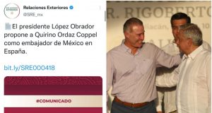 AMLO confirma que Quirino será Embajador de México en España