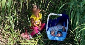 Abandonan a dos niños migrantes junto al río Bravo; dejan nota al lado