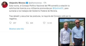 Niega el PRI licencia a Quirino Ordaz para irse de embajador a España