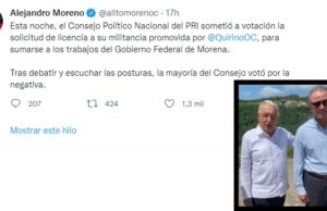 Niega el PRI licencia a Quirino Ordaz para irse de embajador a España