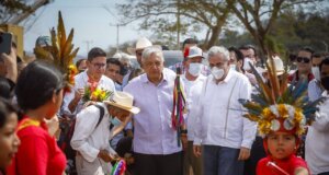 Supervisan AMLO y Rocha la presa Santa María