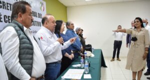 Rinde protesta Selena Mayorquín Uribe, como secretaria General de la Liga de Comunidades Agrarias
