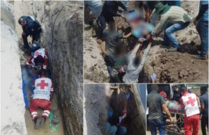 Rescatan a trabajador atrapado bajo una tonelada de tierra; ocurrió en Culiacán