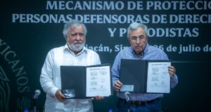 Firma Rocha convenio para protección de Periodistas y Defensores de Derechos Humanos con Gobierno Federal