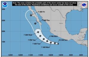 Depresión Tropical 12-E traería lluvias a Sinaloa