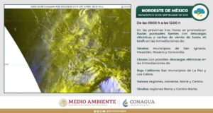 Continuarán lluvias por tormenta tropical “Madeline”