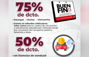 Gobierno del Estado ofrecerá descuentos en trámites vehiculares por el Buen Fin