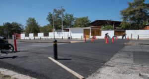 Continúan las labores de construcción de Entorno Escolar Seguro en el bulevar Elbert