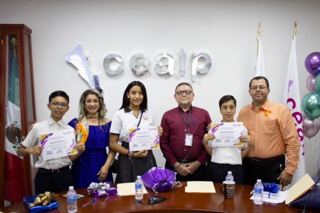 Premia CEAIP a niñas y niños ganadores en etapa estatal de concurso Comisionada y Comisionado Infantil