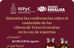 SEPyC y Radio Sinaloa transmitirán en vivo conferencias sobre contenido de libros de texto