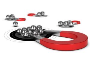 Tu eres el metal (votante) y yo soy el imán (candidatos)