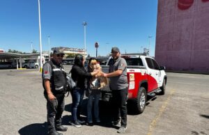 Protección Civil encuentra a dueños de perrito rescatado