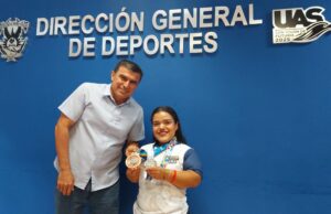 Pauleth Mejía Hernández, visita la Dirección General de Deportes UAS.