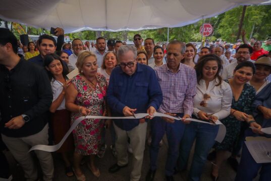 Inaugura Rocha Moya la rehabilitación del colector de drenaje sanitario en Los Mochis