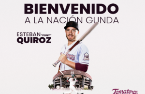 Esteban Quiroz refuerza a Tomateros de Culiacán