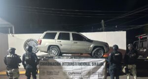 Aseguran en Culiacán dos vehículos, uno de ellos blindado y otro con probables artefactos explosivos para dron